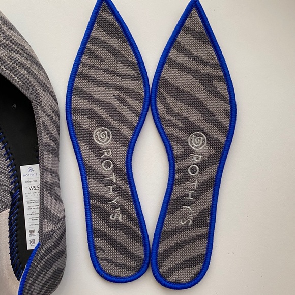 Rothy’s Grey Zebra Print ballet Flats - Picture 8 of 11